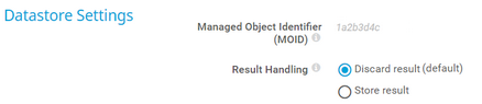 Datastore Settings Datastore Settings